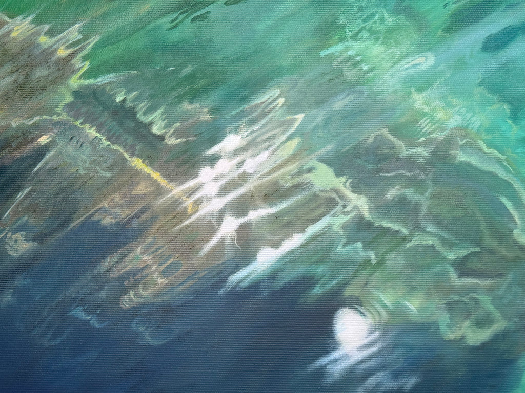 Licht im Tiefgrün - 50 x 70 cm