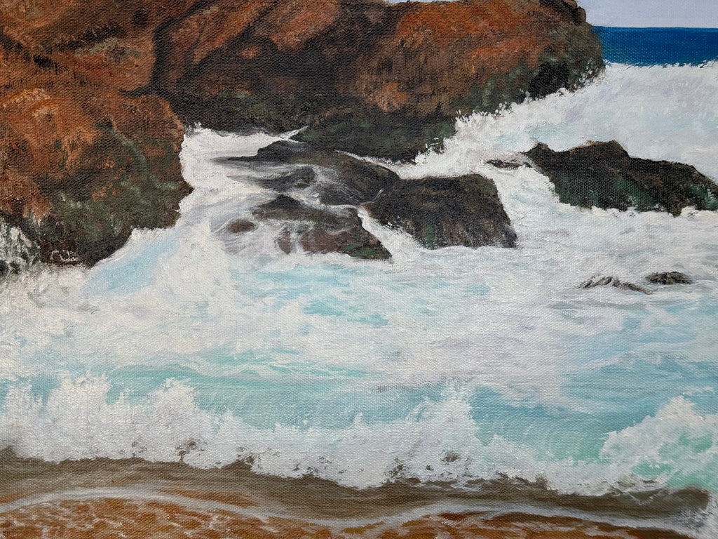 Türkises Rauschen - 50 x 100 cm