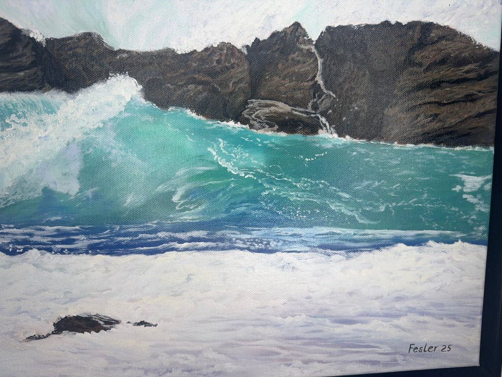 Tanz des Ozeans - 80 x 80 cm